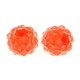 Resin rhinestone shamballa bead 10x12mm Dutch orange